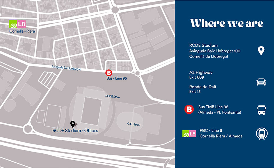 Mapa RCD Stadium